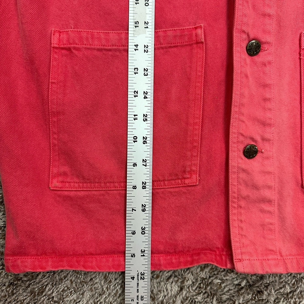 Vintage JL Colebrook Chore Jacket Red Small Barn Retro Denim Western Classic - Picture 10 of 11